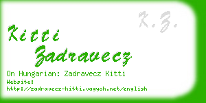 kitti zadravecz business card